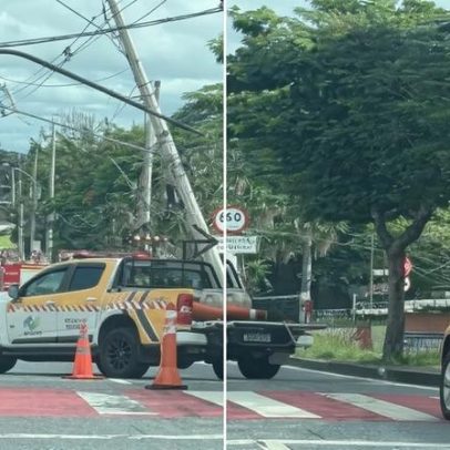 Motorista com sinais de embriaguez atinge poste na Pampulha; trânsito lento