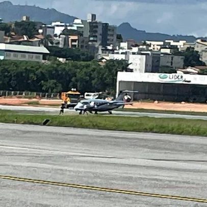 Avião fura pneu e interdita Aeroporto da Pampulha nesta segunda