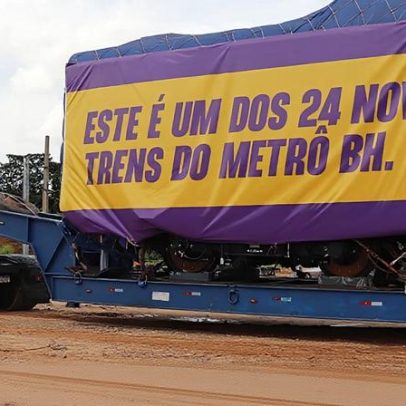 Chegam dois novos trens do metrô a Belo Horizonte