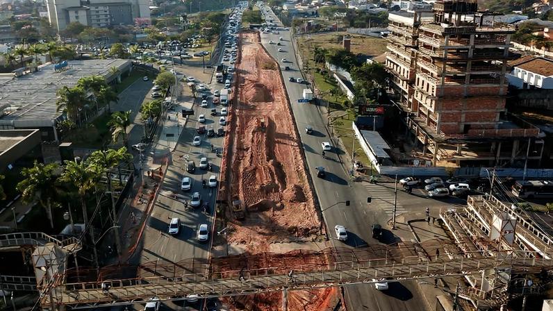 Construção da trincheira na interseção das avenidas Cristiano Machado e Vilarinho e a rodovia MG-10 trará impactos para o trânsito na região