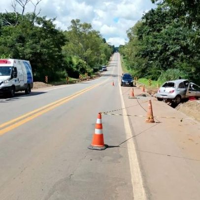Acidente entre carro e caminhão com leite deixa vítima fatal na BR-262, Moema