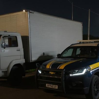 Caminhão furtado na Grande BH é recuperado com placas clonadas na BR-381