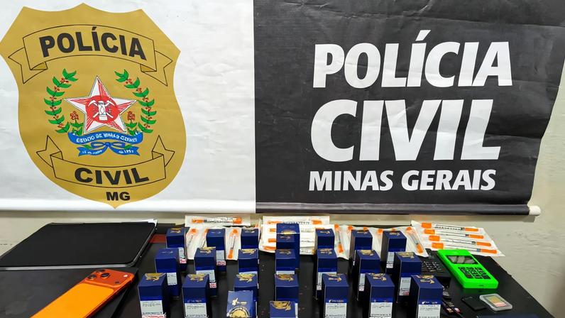 Operação da Polícia Civil apreende frascos de canetas emagrecedoras