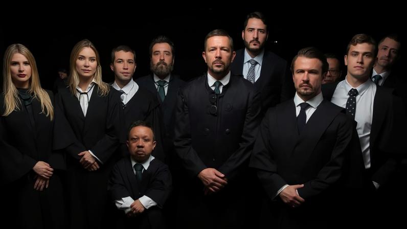 Equipe de defesa dos réus acompanhou início da audiência nesta segunda-feira