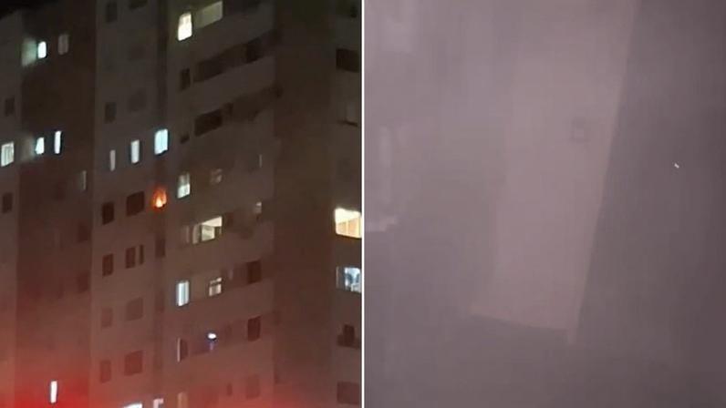Imagens cedidas a O TEMPO mostram corredor do prédio tomado por fumaça