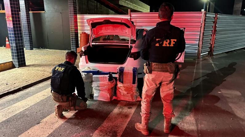 Homem de 27 anos foi preso transportando mais de 130 quilos de maconha