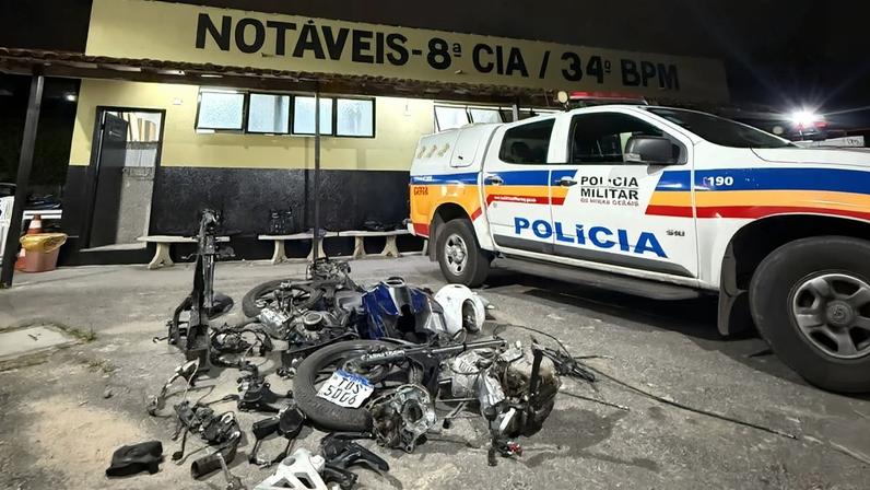 PM localizou a moto desmontada no bairro Glória