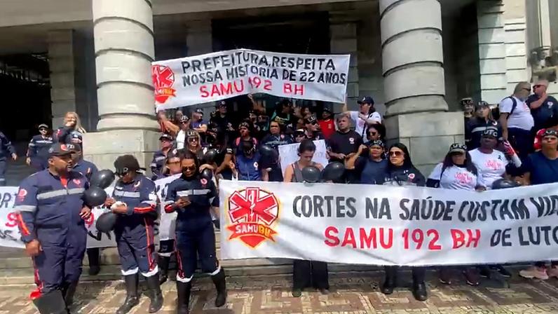 Protesto do Samu em BH nesta quarta (22)