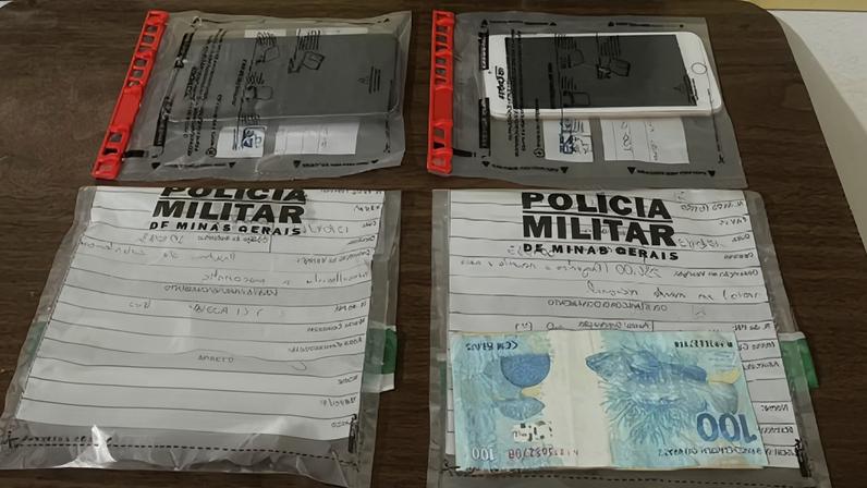 Na casa, militares encontraram porções de maconha, além de dinheiro e celulares sem comprovação de procedência