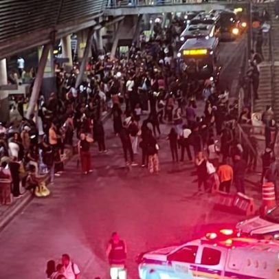 Protesto na Estação São Gabriel contra atrasos e superlotação de ônibus