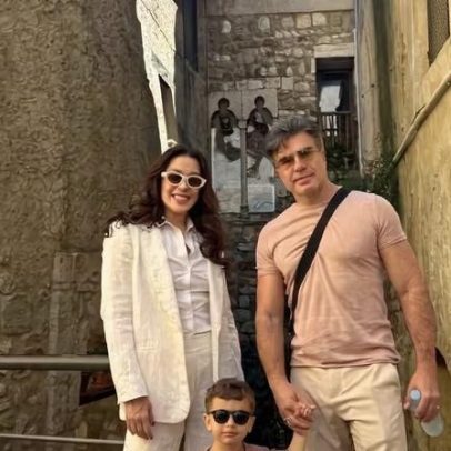 Claudia Raia curte passeio em família na Espanha