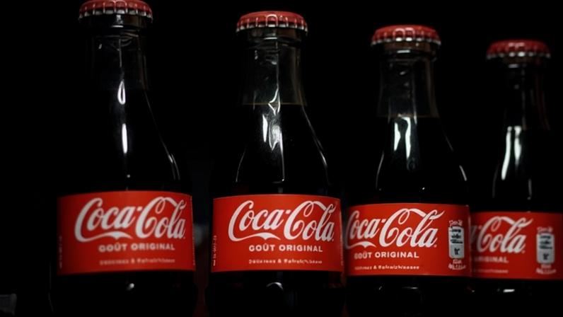 Garrafas de Coca-Cola em supermercado em Paris, na França, em 29 de janeiro de 2025