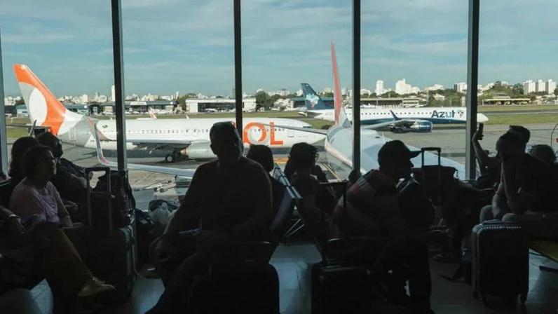 Movimento nas salas de embarque do Aeroporto de Congonhas, em São Paulo, na 5ª feira (11.dez.2025)