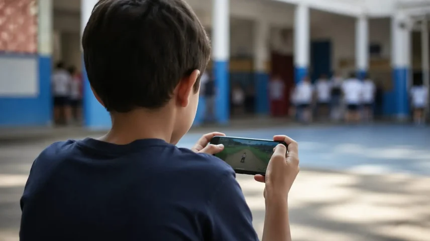 Projeto aprovado na Comissão de Educação prevê videogame como atividade extracurricular. (Foto: Imagem de IA/Gazeta do Povo com ChatGPT)