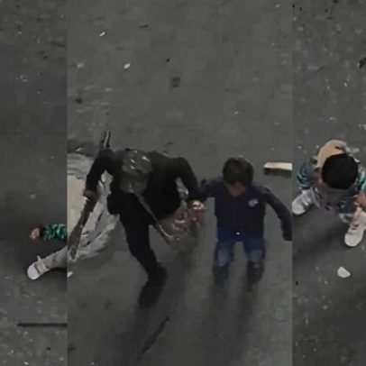 Crianças usadas como escudo contra policiais durante protesto na Colômbia