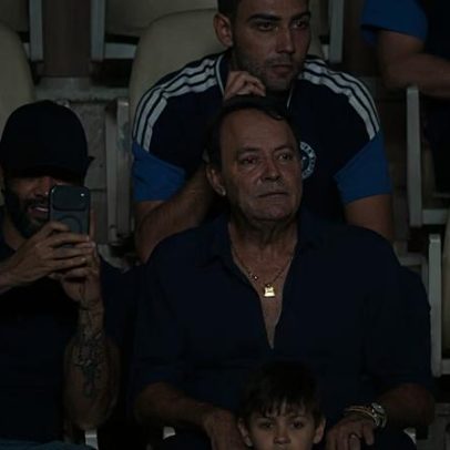 Gusttavo Lima acompanha Goiás x Cruzeiro ao lado de Pedro Lourenço