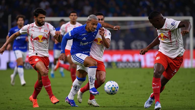 Matheus Pereira no duelo do Cruzeiro contra o Red Bull Bragantino, no Brasileirão 2026