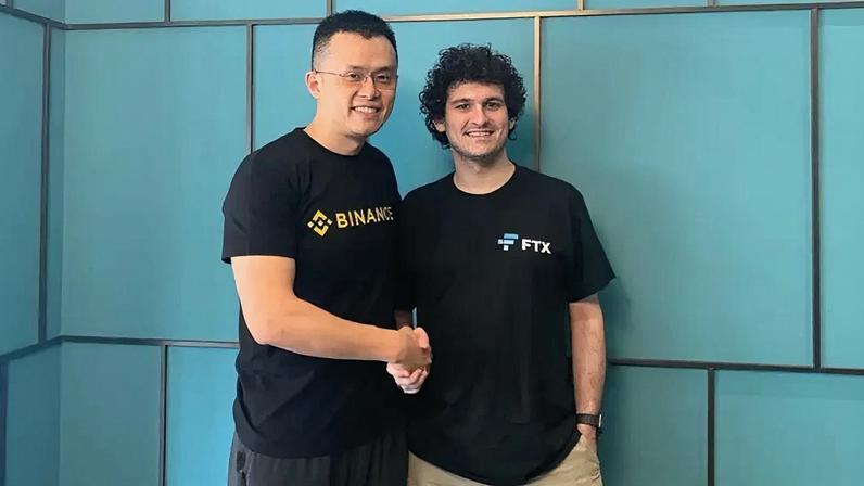 Chanpeng Zhao e Sam Bankman-Fried posam para foto (Foto: Reprodução/Twitter)
