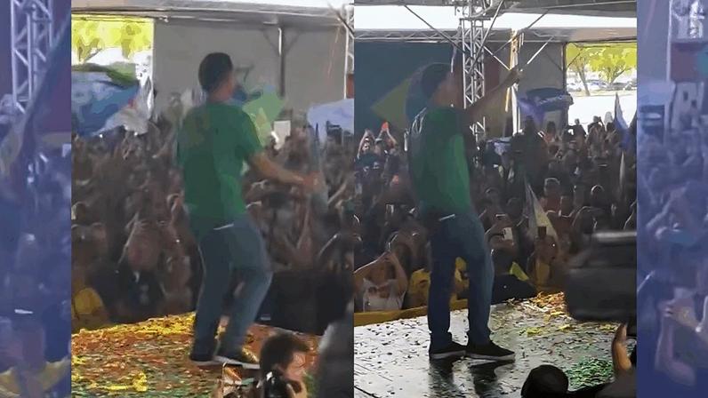 Flávio volta a dançar no lançamento de Zucco no RS