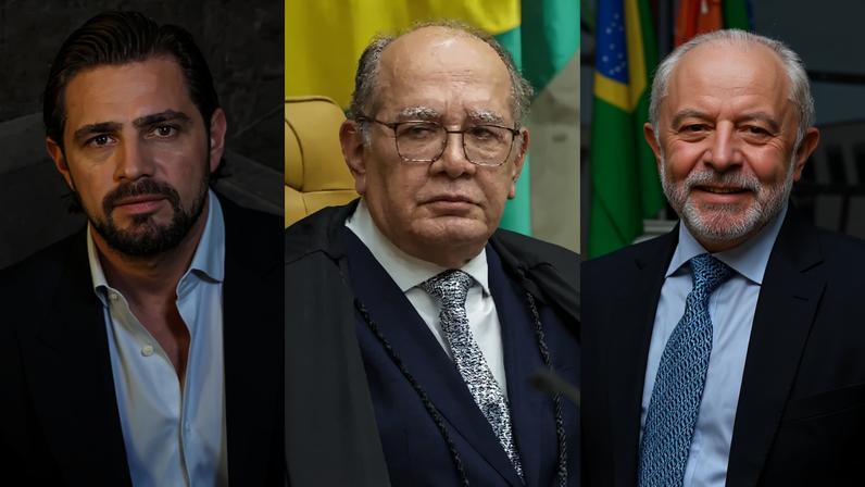 O banqueiro Daniel Vorcaro, dono do Banco Master; o ministro Gilmar Mendes, do Supremo Tribunal Federal (STF); e o presidente da República, Luiz Inácio Lula da Silva (Cláudio Gatti/VEJA/Rosinei Coutinho/STF/Ricardo Stuckert/PR/Divulgação)