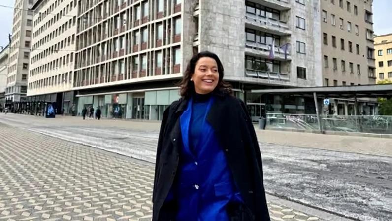 Daniela Filomeno pelas ruas de Liubliana, capital da Eslovênia e uma das cidades mais sustentáveis da Europa