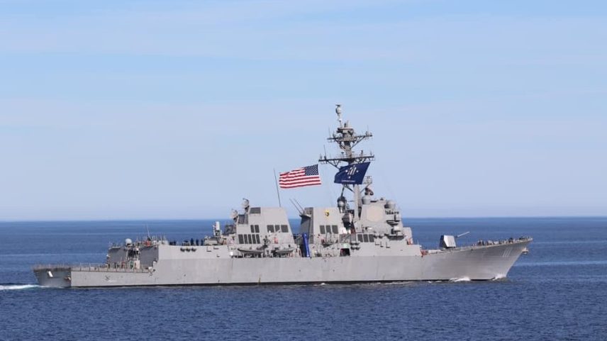 USS Spruance foi usado para interceptar navio iraniano, segundo governo dos EUA — Foto: Marinha dos EUA