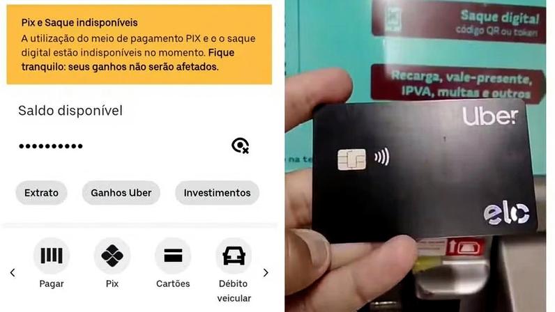 Pix da Conta Uber está indisponível e impede saques com ganhos de motoristas; veja — Foto: Reprodução/X @wlsousa01
