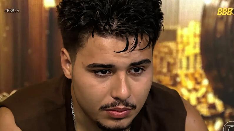 Pedro no confessionário após desistir do BBB26