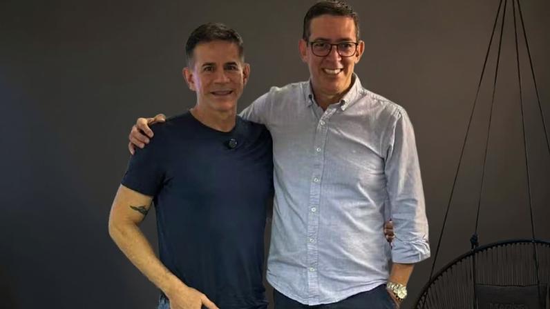 Felipe Calixto, CEO da Sankhya e Cláudio Dias, cofundador e CEO da Magis5 — Foto: Divulgação