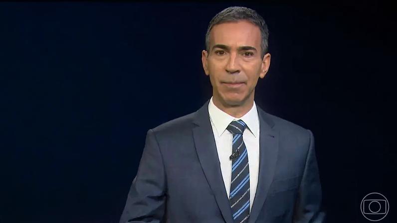 César Tralli noticia a morte de Oscar Schmidt no Plantão da Globo