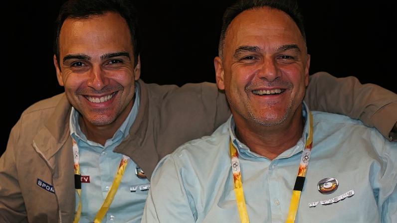 Tadeu Schmidt e o irmão, Oscar Schmidt