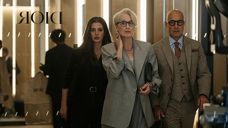 Anne Hathaway, Meryl Streep e Stanley Tucci em "O Diabo Veste Prada 2"