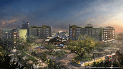 Arte conceitual do resort Disney Lakeshore Lodge, que deve abrir no Walt Disney World Resort em 2027