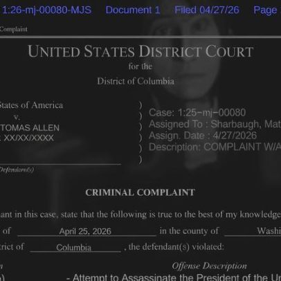 Denúncia criminal acusa Cole Tomas Allen