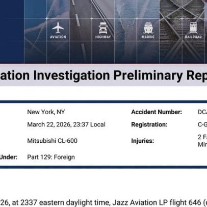 Leia o relatório preliminar sobre o acidente em LaGuardia