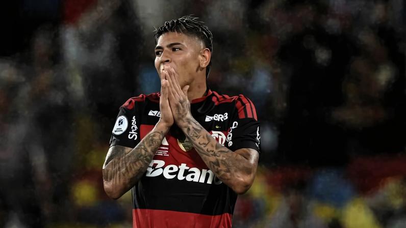 Carrascal em Flamengo x Lanús — Foto: André Durão