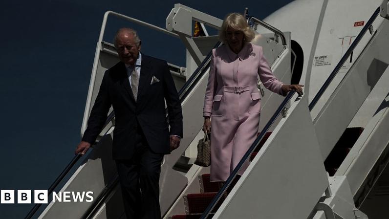 Rei Charles III e Rainha Camilla chegam aos EUA para visita de Estado com Trump