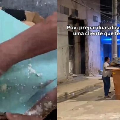 Comerciante de Contagem identifica golpe do Pix e envia pizza de entulho