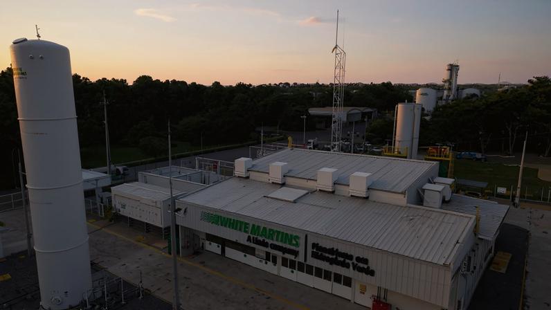 Unidade da White Martins para a produção de hidrogênio verde em Jacareí, em SP.