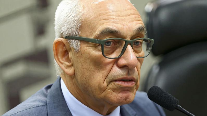 O ex-presidente da Vale, Fábio Schvartsman, durante depoimento na Comissão Parlamentar de Inquérito do Senado que apura as causas do rompimento da barragem na Mina Córrego do Feijão, em Brumadinho