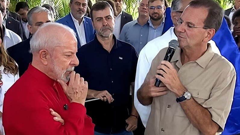 O presidente Luiz Inácio Lula da Silva (PT) e o prefeito do Rio de Janeiro, Eduardo Paes (PSD) em evento no Rio
