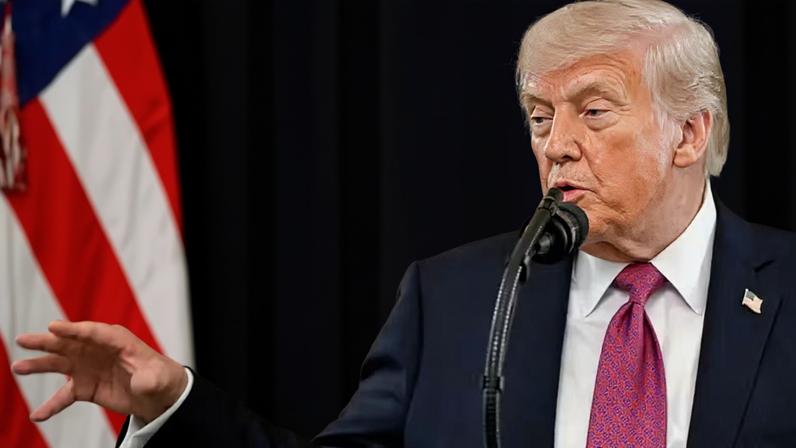 O presidente dos EUA, Donald Trump, anunciou que estenderia o cessar-fogo com o Irã, previsto para expirar na noite de quarta-feira (22/4). — Foto: Daniel Heuer/Pool/EPA/Shutterstock via BBC