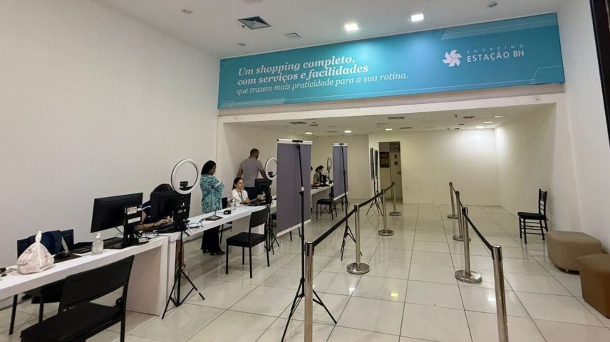 O ponto de atendimento estará localizado no 2º piso do shopping, próximo à loja Usaflex
