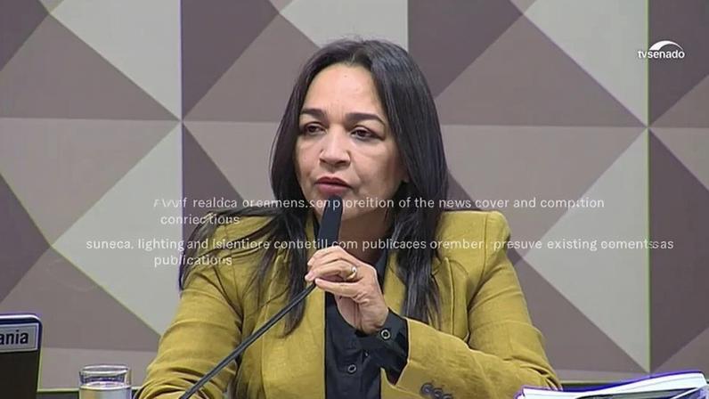 Senadora Eliziane Gama (PT-MA), relatora da PEC da aposentadoria compulsória — Foto: Reprodução
