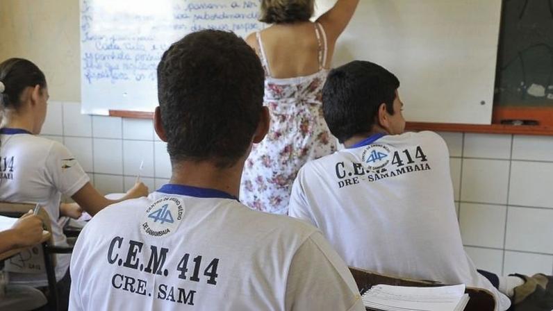 professor, sala de aula, ensino médio