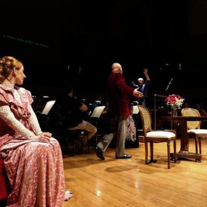 Ópera semiencenada da Filarmônica na Sala Minas Gerais com Raquel P. e L. Bruno