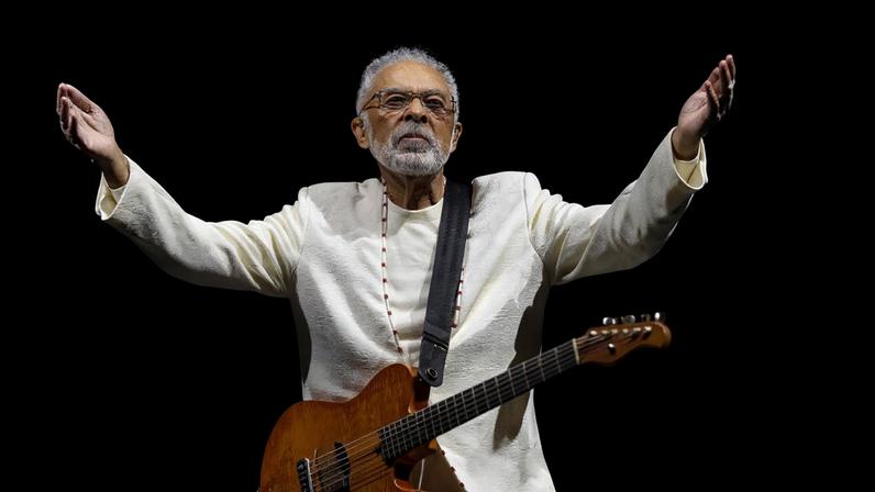 Gilberto Gil durante show da turnê 'Tempo Rei' no Mineirão
