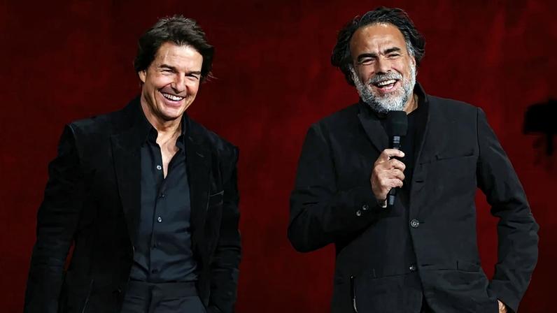 O ator americano Tom Cruise e o cineasta mexicano Alejandro González Iñárritu promovem o filme 'Digger' durante a apresentação da Warner Bros. na CinemaCon