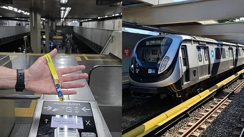 Movimentação no MetrôRio durante operação especial para o show de Shakira em Copacabana.