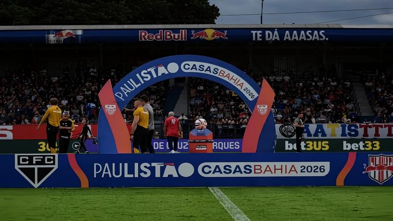 Estádio Cícero de Souza Marques preparado para Bragantino x São Paulo, nas quartas de final do Paulistão